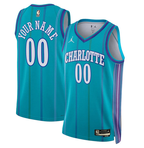 Custom Charlotte Hornets teal Classic jersey