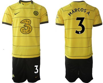 Marcos Alonso Chelsea yellow Away jersey