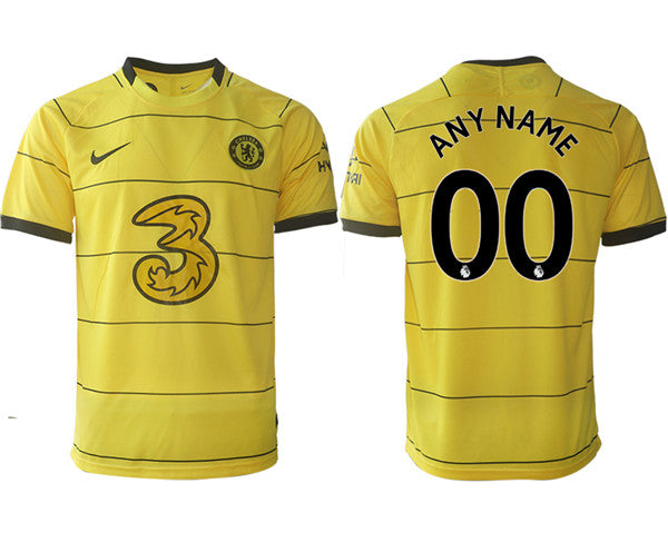 Custom Chelsea yellow Away jersey