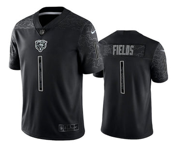 Justin Fields Chicago Bears black jersey