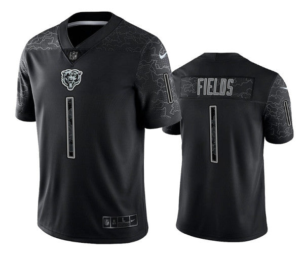Justin Fields Chicago Bears black jersey