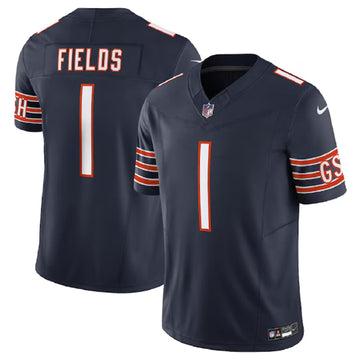 Justin Fields Chicago Bears navy FUSE jersey