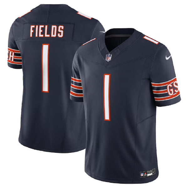Justin Fields Chicago Bears navy FUSE jersey