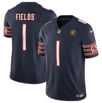 Justin Fields Chicago Bears navy FUSE jersey