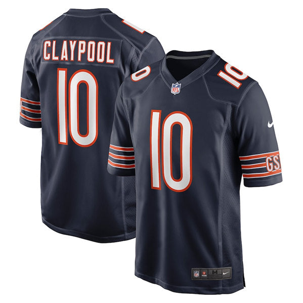 Chicago Bears #10 Chase Claypool Navy Game Jersey