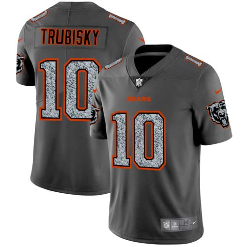 Chicago Bears #10 Mitchell Trubisky 2019 Gray Fashion Static Jersey