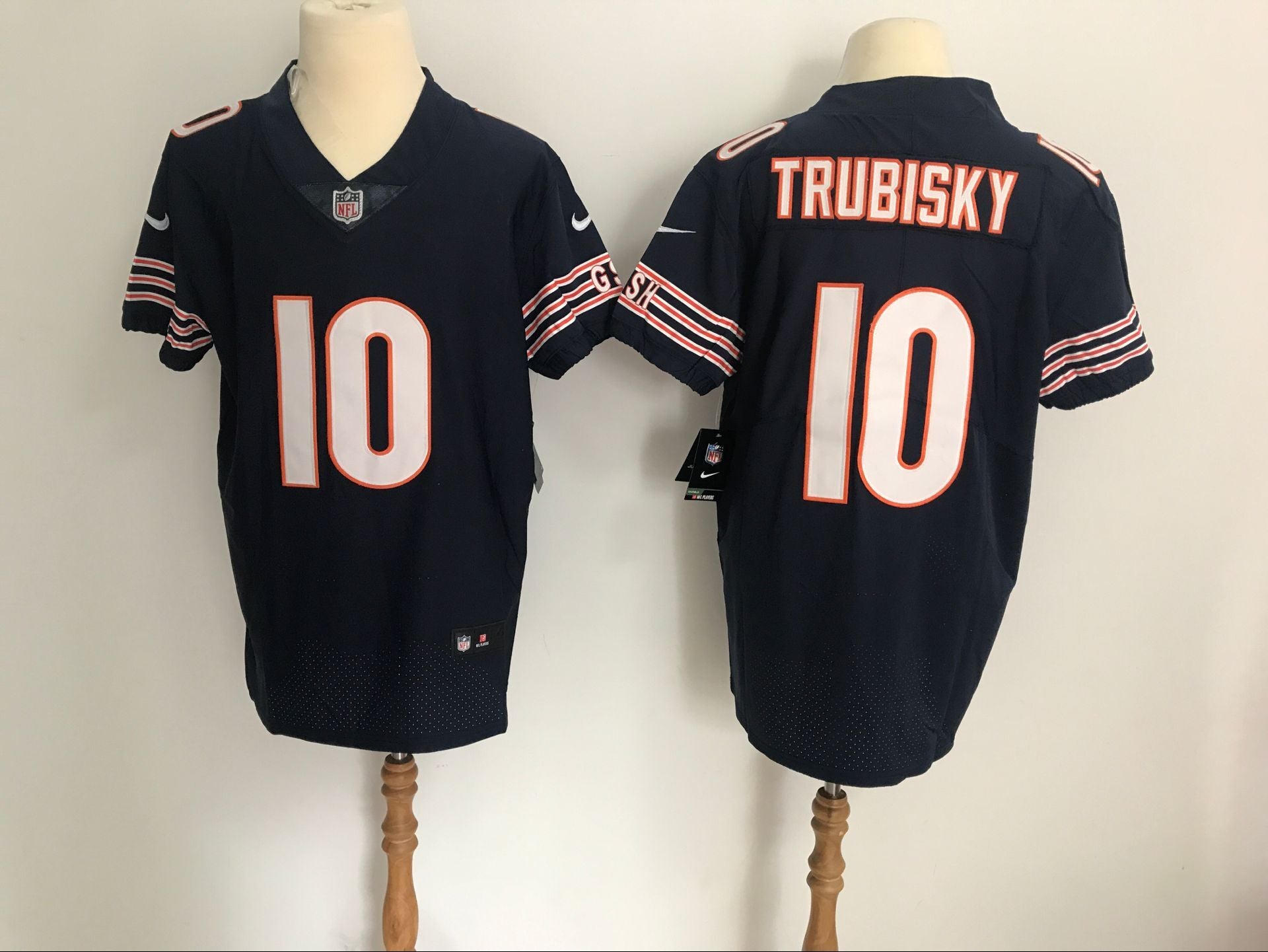 Chicago Bears #10 Mitchell Trubisky Black Elite Jersey