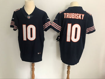 Chicago Bears #10 Mitchell Trubisky Black Elite Jersey