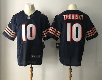 Chicago Bears #10 Mitchell Trubisky Navy 2017 Elite Jersey