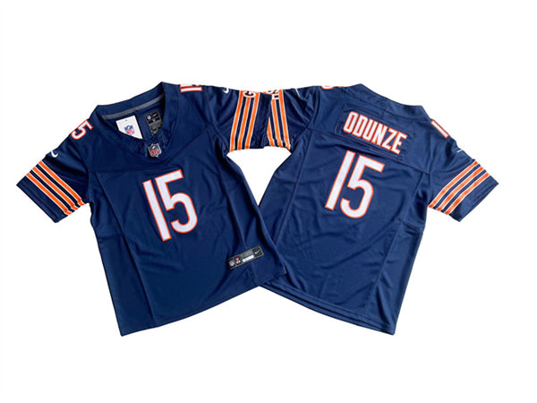Rome Odunze Chicago Bears navy FUSE jersey