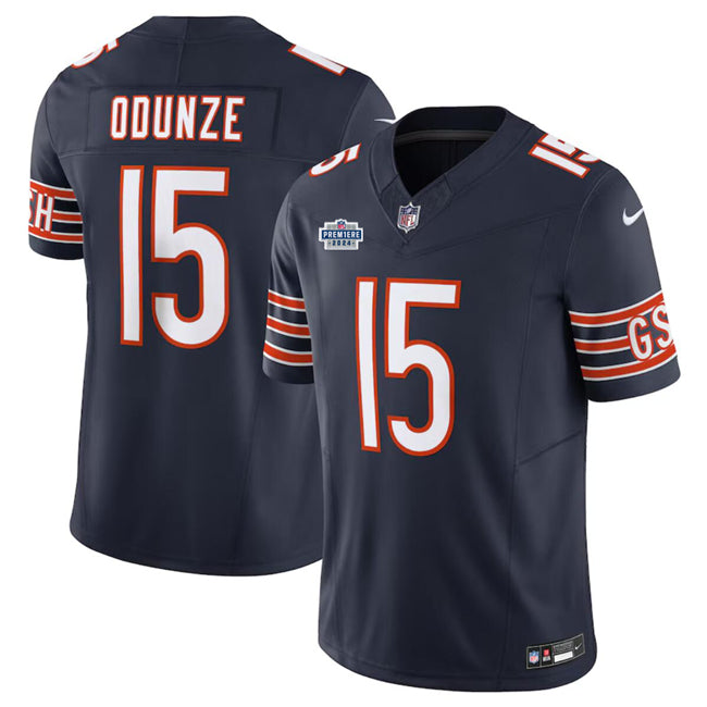 Rome Odunze Chicago Bears navy FUSE jersey