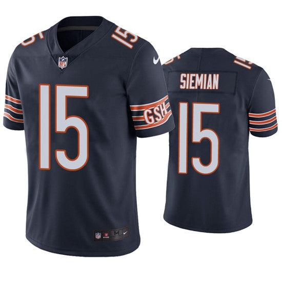 Chicago Bears #15 Trevor Siemian Navy Jersey