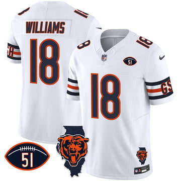 Caleb Williams Chicago Bears white FUSE jersey