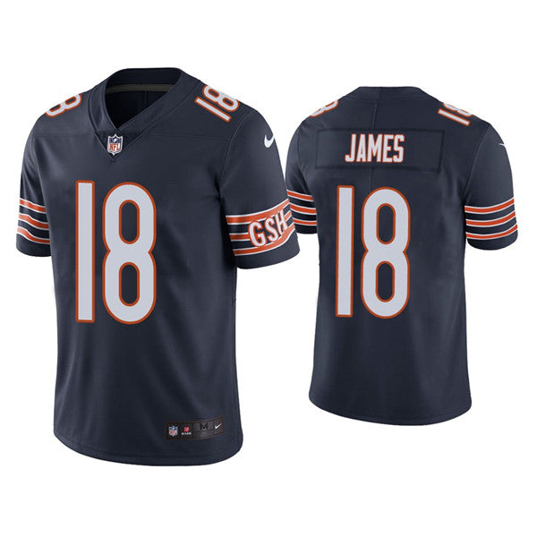 Chicago Bears #18 Jesse James Navy Jersey