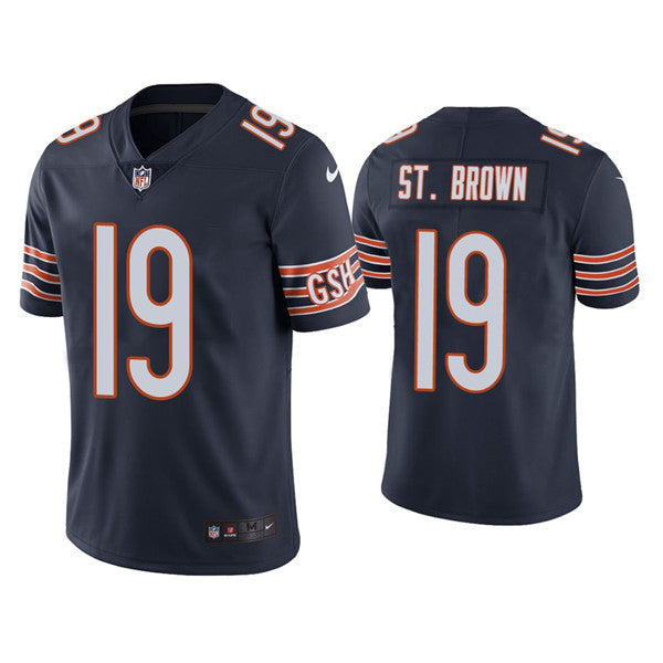Chicago Bears #19 Equanimeous St Brown Navy Jersey