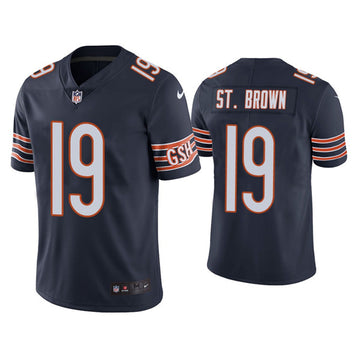 Chicago Bears #19 Equanimeous St Brown Navy Jersey