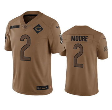 DJ Moore Chicago Bears brown Salute To Service jersey
