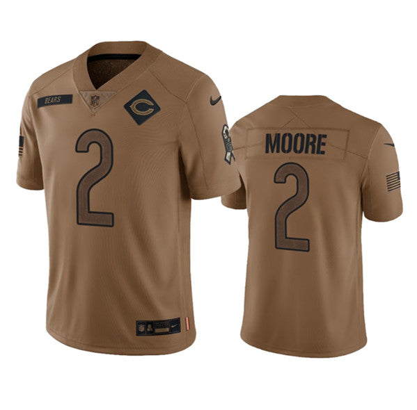 DJ Moore Chicago Bears brown Salute To Service jersey