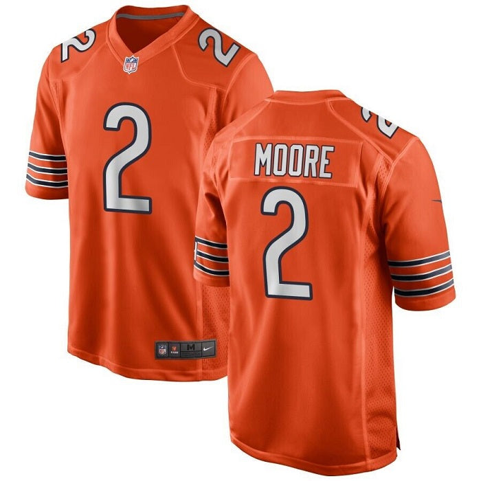 Chicago Bears #2 DJ Moore Orange Game Jersey