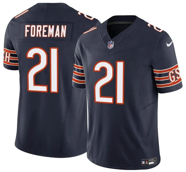D'Onta Foreman Chicago Bears navy FUSE jersey