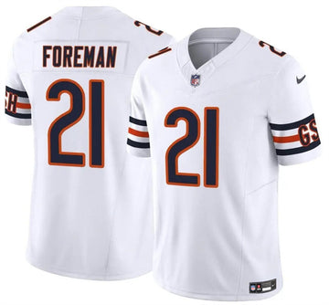 D'Onta Foreman Chicago Bears white FUSE jersey