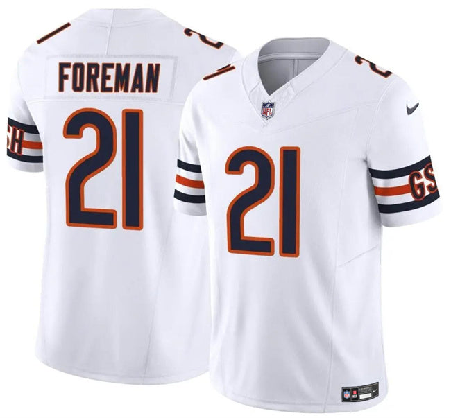 D'Onta Foreman Chicago Bears white FUSE jersey