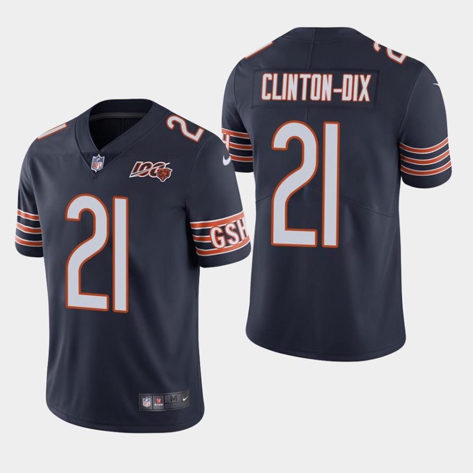Chicago Bears #21 HaHa Clinton-Dix Navy 2019 100th Season Jersey
