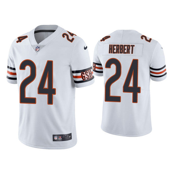 Chicago Bears #24 Khalil Herbert White Jersey