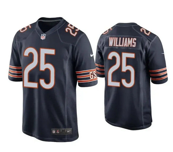 Chicago Bears #25 Damien Williams Navy Game Jersey
