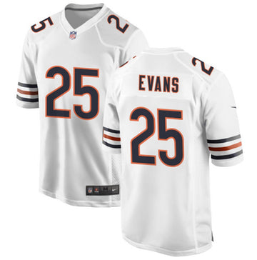 Chicago Bears #25 Darrynton Evans White Football Game Jersey