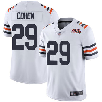 Chicago Bears #29 Tarik Cohen White 2019 100th Season Jersey