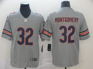 Chicago Bears #32 David Montgomery Silver Inverted Legend Jersey