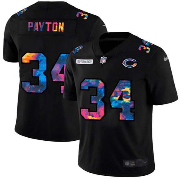 Chicago Bears #34 Walter Payton 2020 Black Crucial Catch Jersey