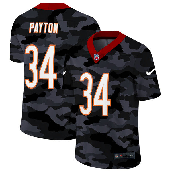 Chicago Bears #34 Walter Payton 2020 Camo Jersey