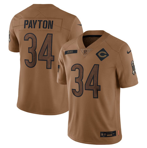 Walter Payton Chicago Bears brown Salute To Service jersey
