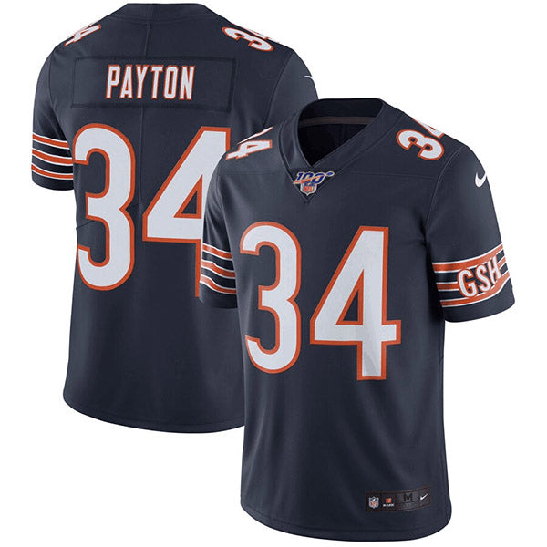 Chicago Bears #34 Walter Payton Navy 2019 100th Season Jersey