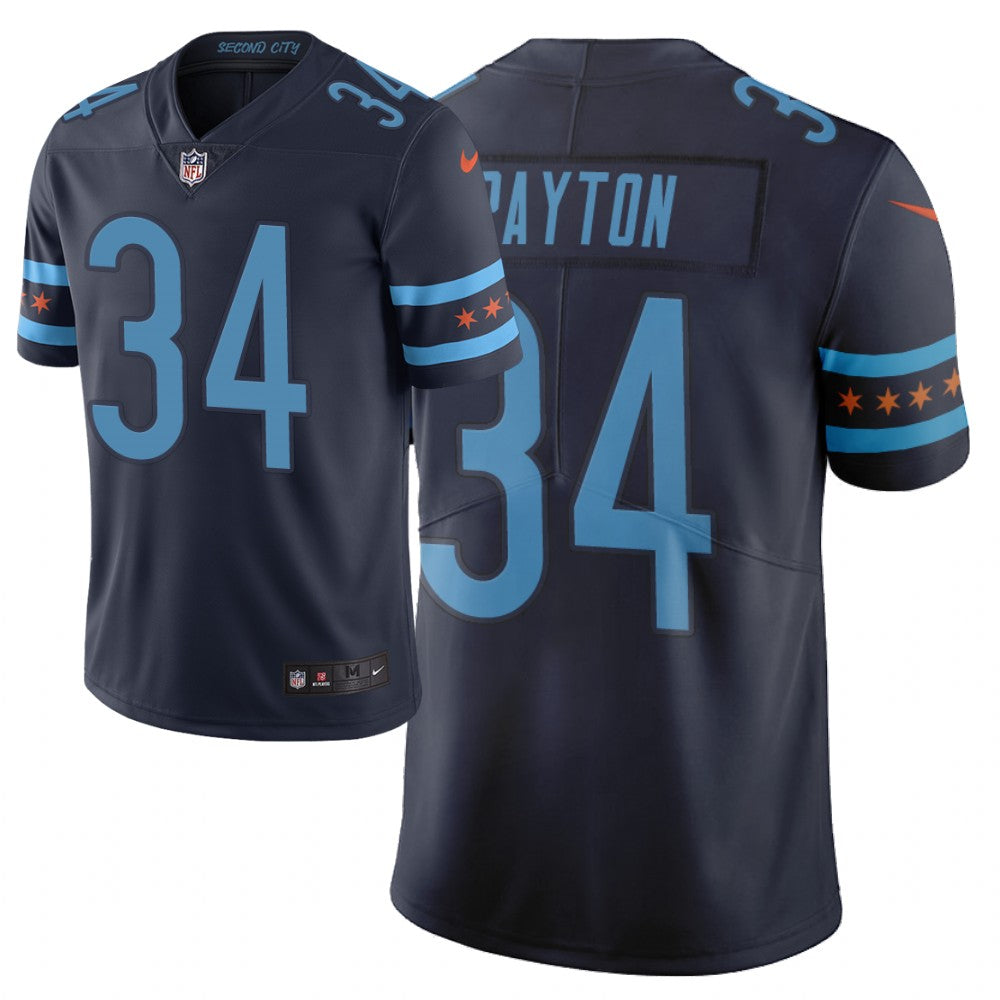 Chicago Bears #34 Walter Payton Navy 2019 City Edition Jersey