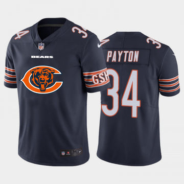 Chicago Bears #34 Walter Payton Navy 2020 Team Big Logo Jersey