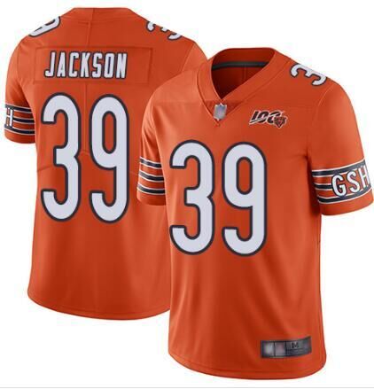 Chicago Bears #39 Eddie Jackson Orange 2019 100th Jersey