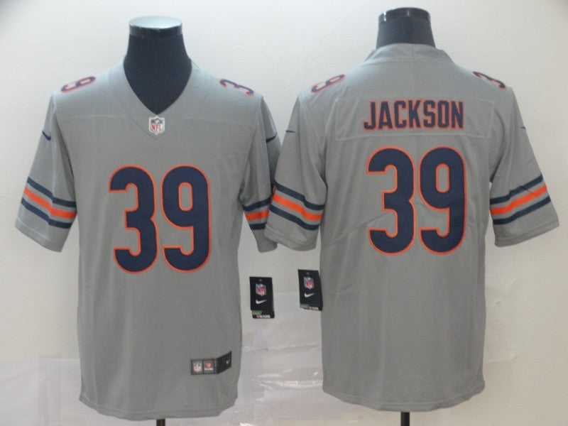 Chicago Bears #39 Eddie Jackson Silver Inverted Legend Jersey