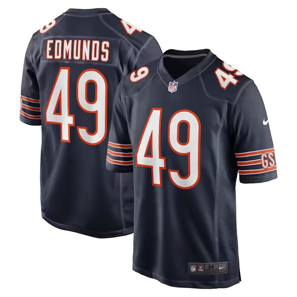 Chicago Bears #49 Tremaine Edmunds Navy Game Jersey