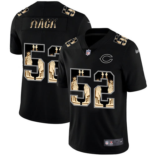 Chicago Bears #52 Khalil Mack 2019 Black Statue Of Liberty Jersey