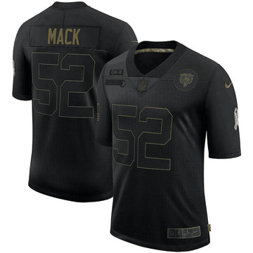 Chicago Bears #52 Khalil Mack 2020 Black Salute To Service Jersey