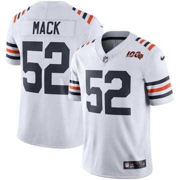 Chicago Bears #52 Khalil Mack White 2019 100th Season Jersey