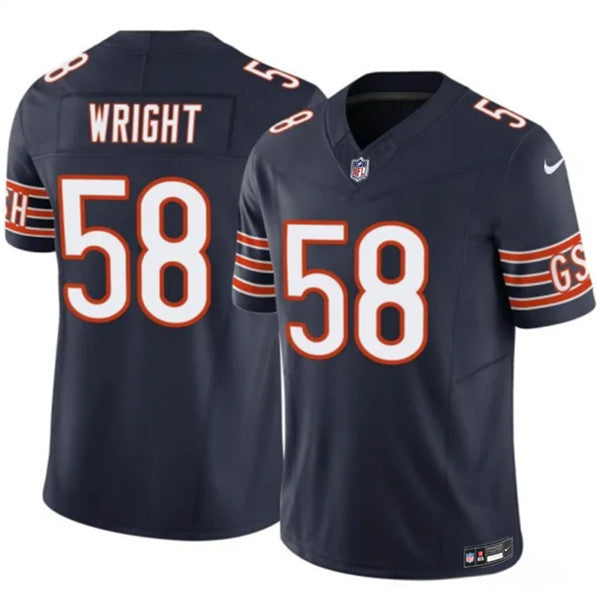 Darnell Wright Chicago Bears navy FUSE jersey