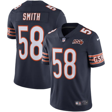 Chicago Bears #58 Roquan Smith Navy 2019 100th Season Jersey