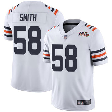 Chicago Bears #58 Roquan Smith White 2019 100th Season Jersey