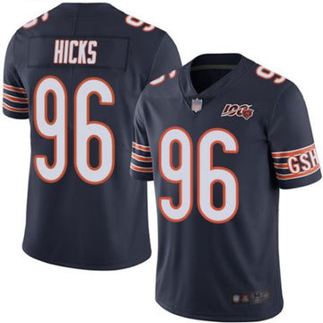 Chicago Bears #96 Akiem Hicks Navy 2019 100th Season Jersey