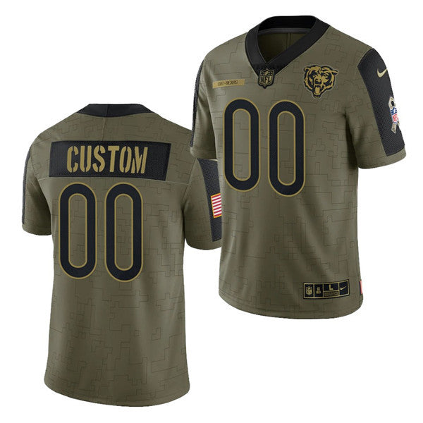 Chicago Bears 2021 Olive Salute To Service Jersey