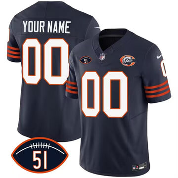 Custom Chicago Bears navy FUSE jersey